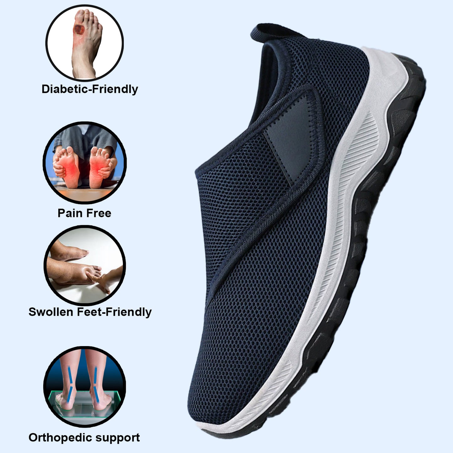 TERO EasyFit® – Wide Open Diabetic Walking Shoes