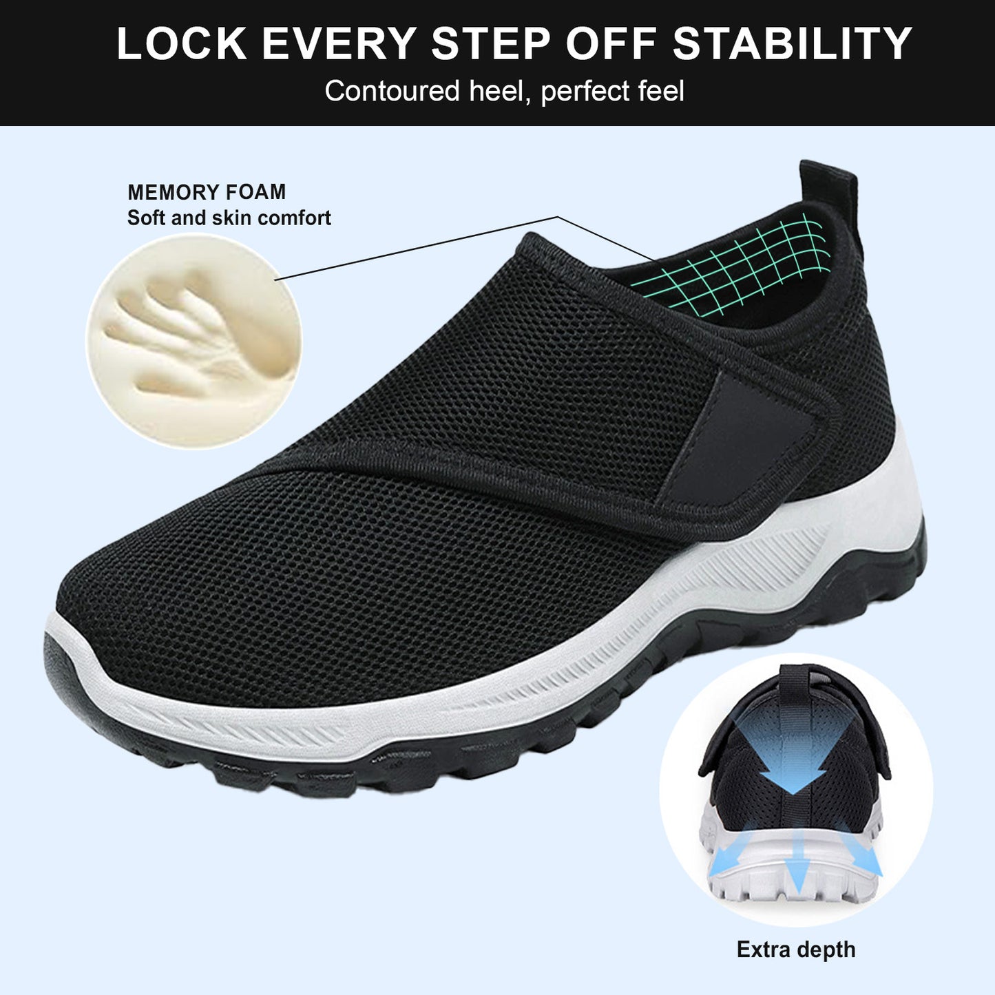 TERO EasyFit® – Wide Open Diabetic Walking Shoes