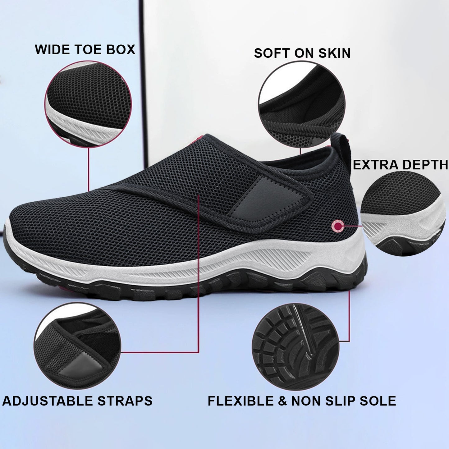 TERO EasyFit® – Wide Open Diabetic Walking Shoes