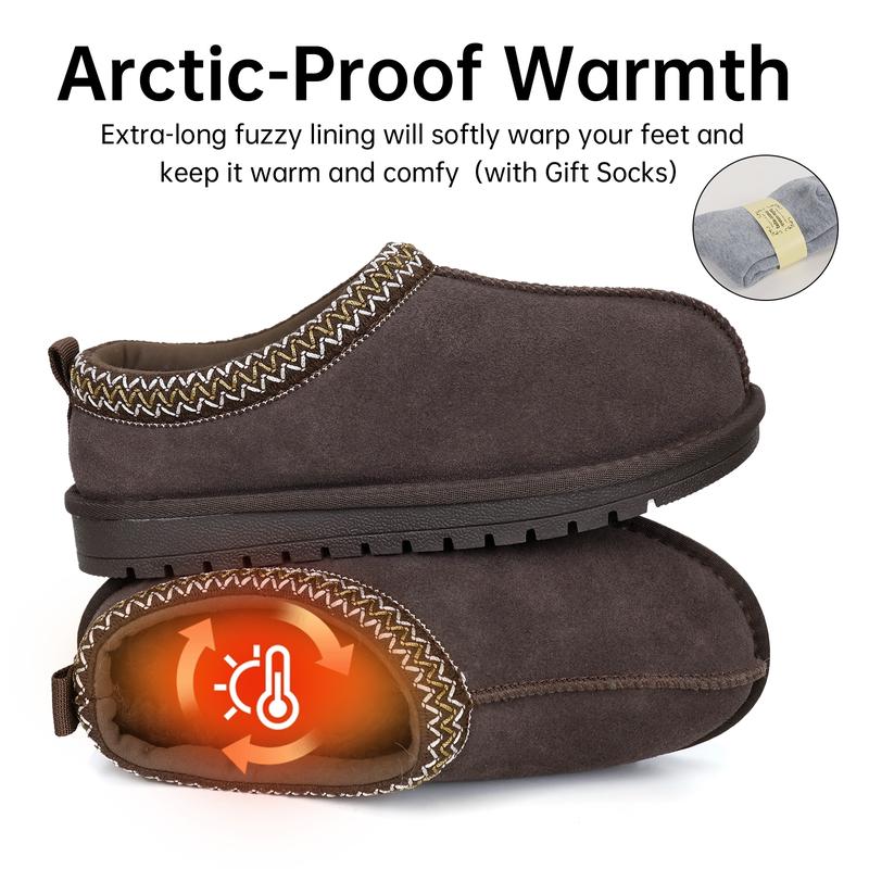 TERO WarmTeddy Premium Fluffy Lined Suede Slippers