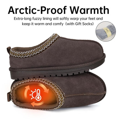 TERO WarmTeddy Premium Fluffy Lined Suede Slippers (Copy)