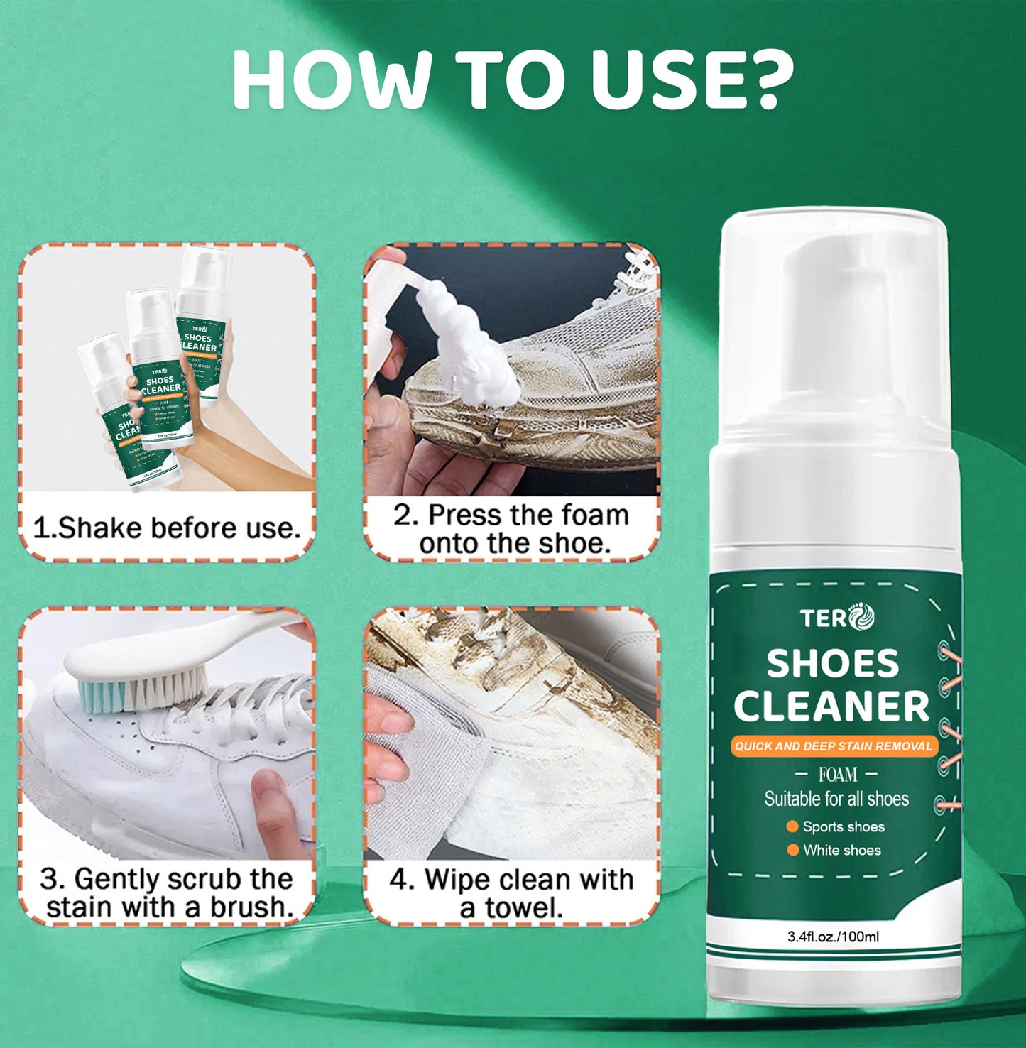 TERO Premium Foam Shoe Cleaner